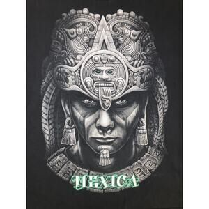 Mexica Aztec Warrior Graphic T Shirt XL Black DGA David Gonzalez
